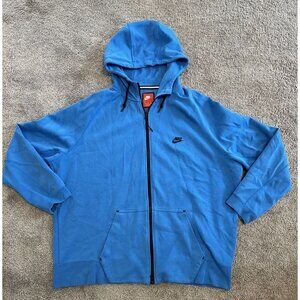 NIKE Men’s Sportswear Tech Fleece Hoodie 559592-435 Light Blue Size XXL